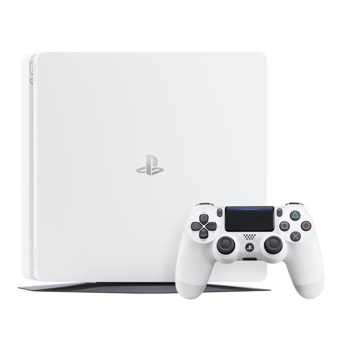 Console PS4 Slim 500Go Blanche/Glacier White - PlayStation Officiel