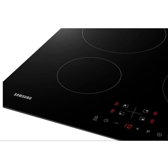 SAMSUNG NZ64M3NM1BB/UR Plaque de cuisson induction - 4 zones - 7200 W - L59 x P57 cm - Revêtement verre - Noir